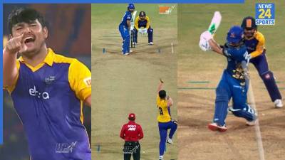Rinku Singh clean bowled video in Uttar Pradesh Premier League 2025
