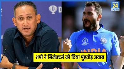 Mohammed Shami on Ajit Agrakar