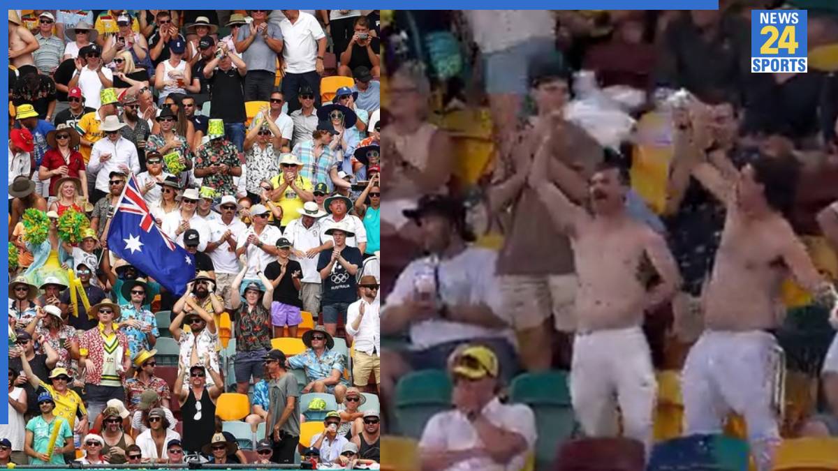 Celebrations by Australian Fans at Gabba