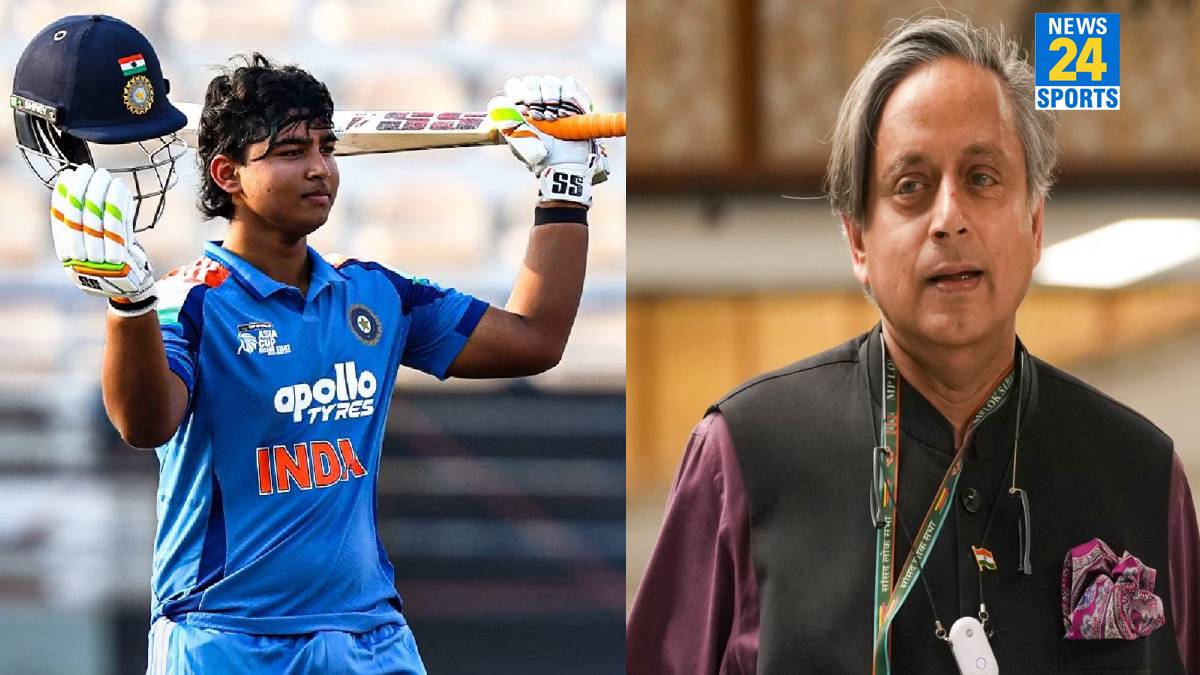 Vaibhav Suryavashi and Shashi Tharoor